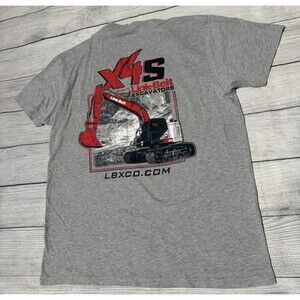 Link Belt Excavators 355 X4S Graphic T Shirt Size Large Gray